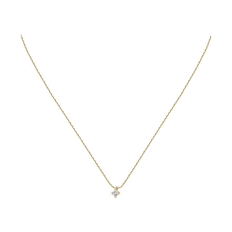 Live Diamond Kette, Damen, 375er Gelbgold, recycelt, gelbgold