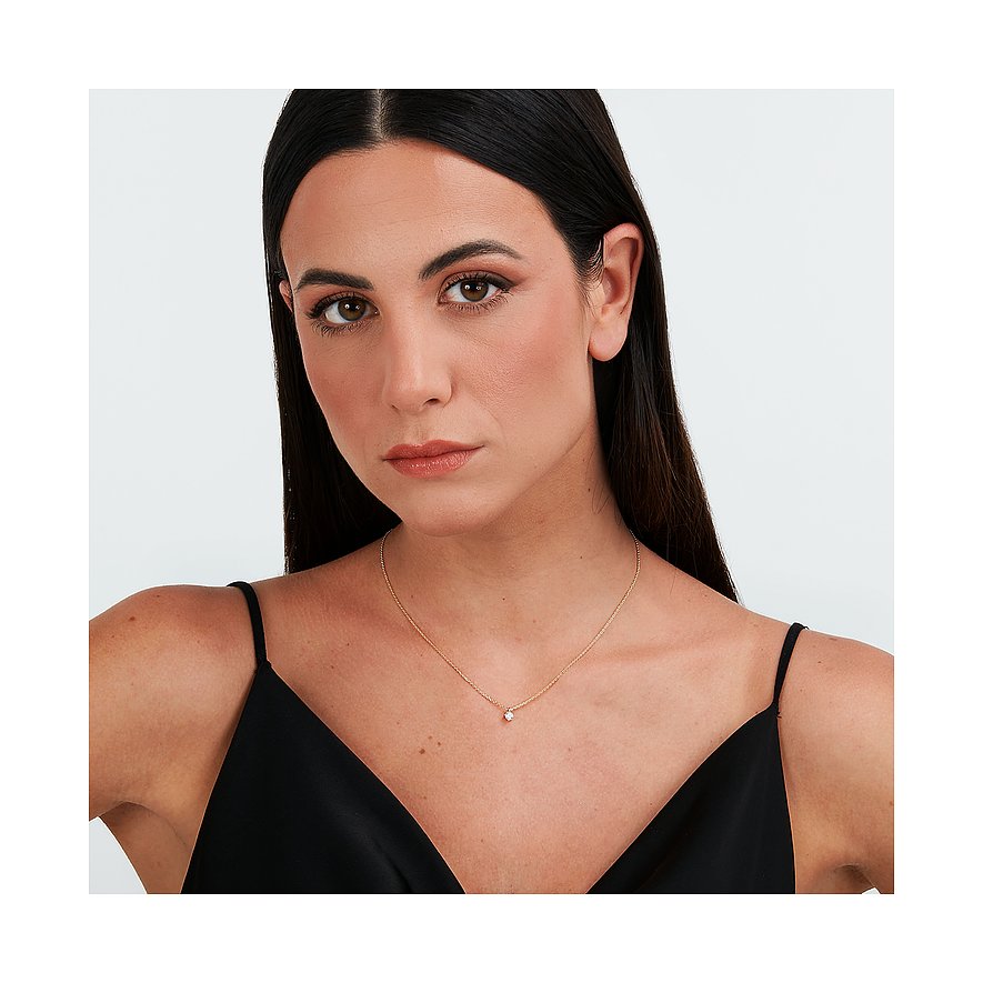 Live Diamond Kette aus 375 Gelbgold mit Diamant.