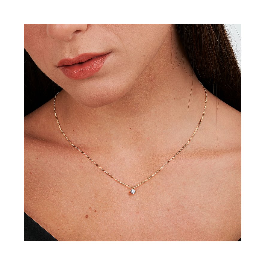 Live Diamond Halsschmuck aus 375 Gelbgold mit Diamant.