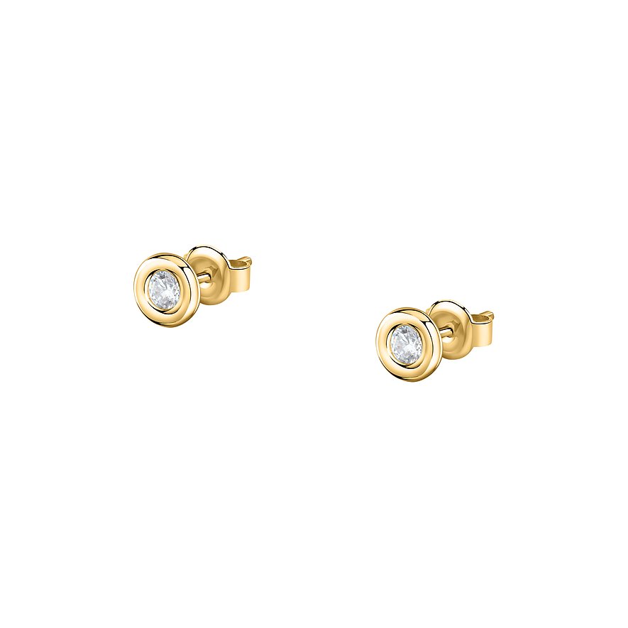 Live Diamond Ohrstecker, Damen, 375er Gelbgold, recycelt, gelbgold