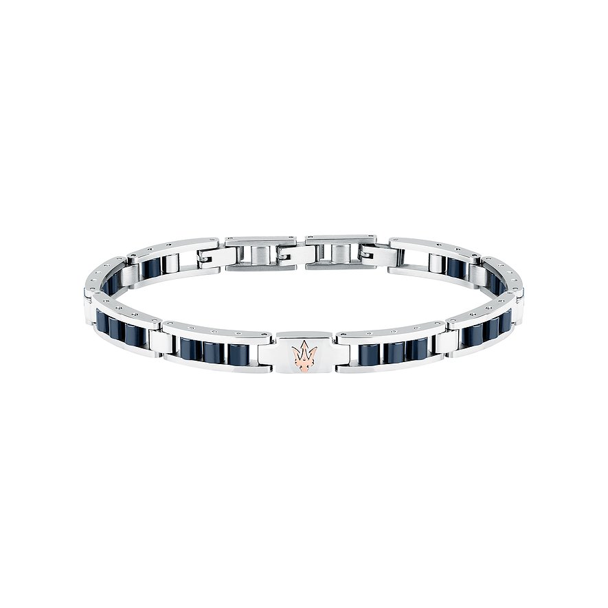 Maserati Armband Ceramic, Herren, Edelstahl, Keramik, silber