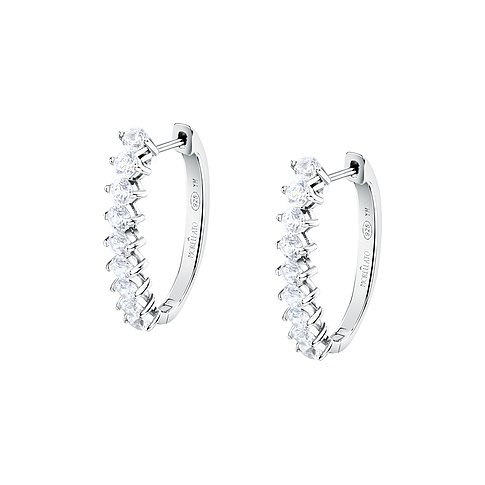 Boucles d'oreilles Morellato en argent recyclé 925 avec zircone.