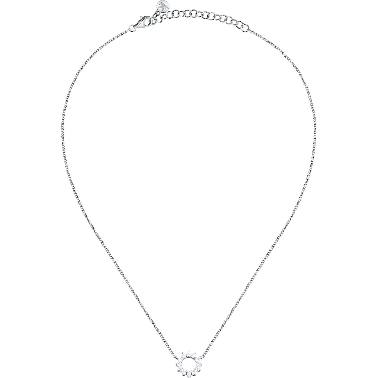 Morellato ketting van 925 gerecycled zilver met zirkonia.