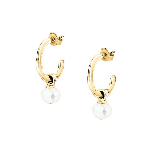 Boucles d'oreilles Morellato en argent recyclé 925 avec perles.