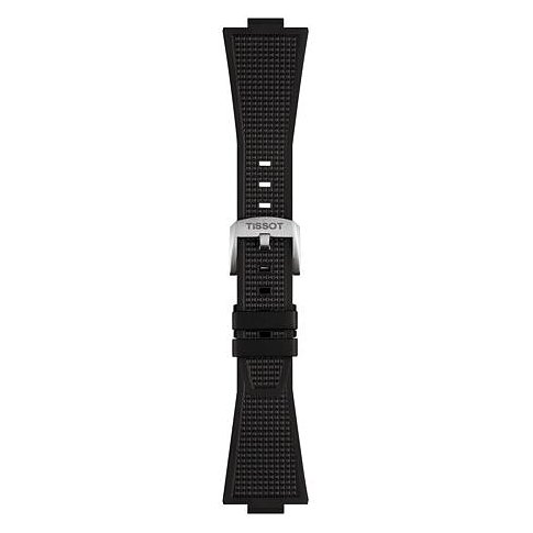 Tissot Armband aus Edelstahl mit strukturiertem Muster und Dornschließe.