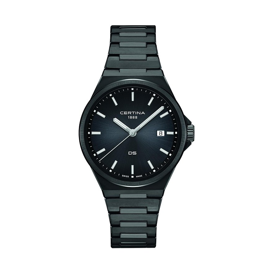 Certina Herrenuhr DS-7 Quartz C0434103305100, Herren, Edelstahl, Armband: Edelstahl, PVD beschichtet, Quarz, analog