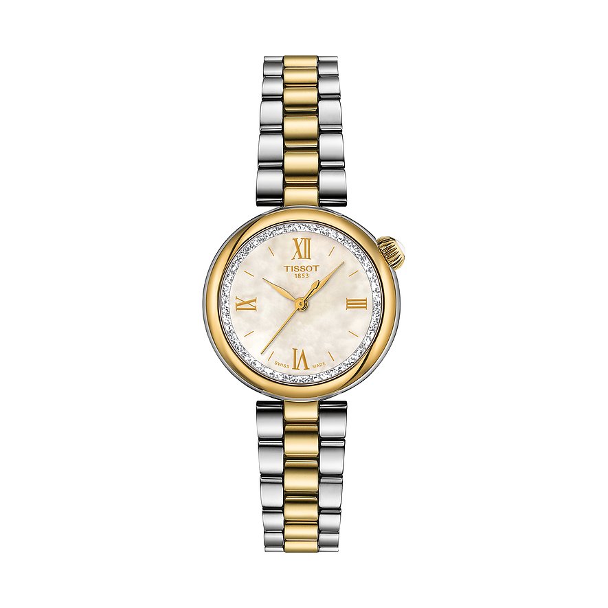 Tissot Damenuhr Désir T1520102211801, Damen, Edelstahl, Armband: Edelstahl, PVD beschichtet, Quarz, analog
