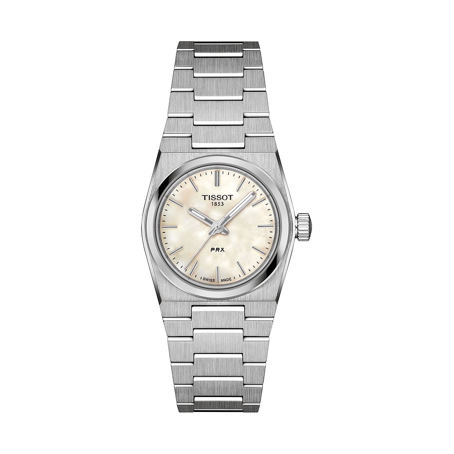 Tissot Damenuhr PRX Quartz T1370101111100, Damen, Edelstahl, Armband: Edelstahl, Quarz, analog