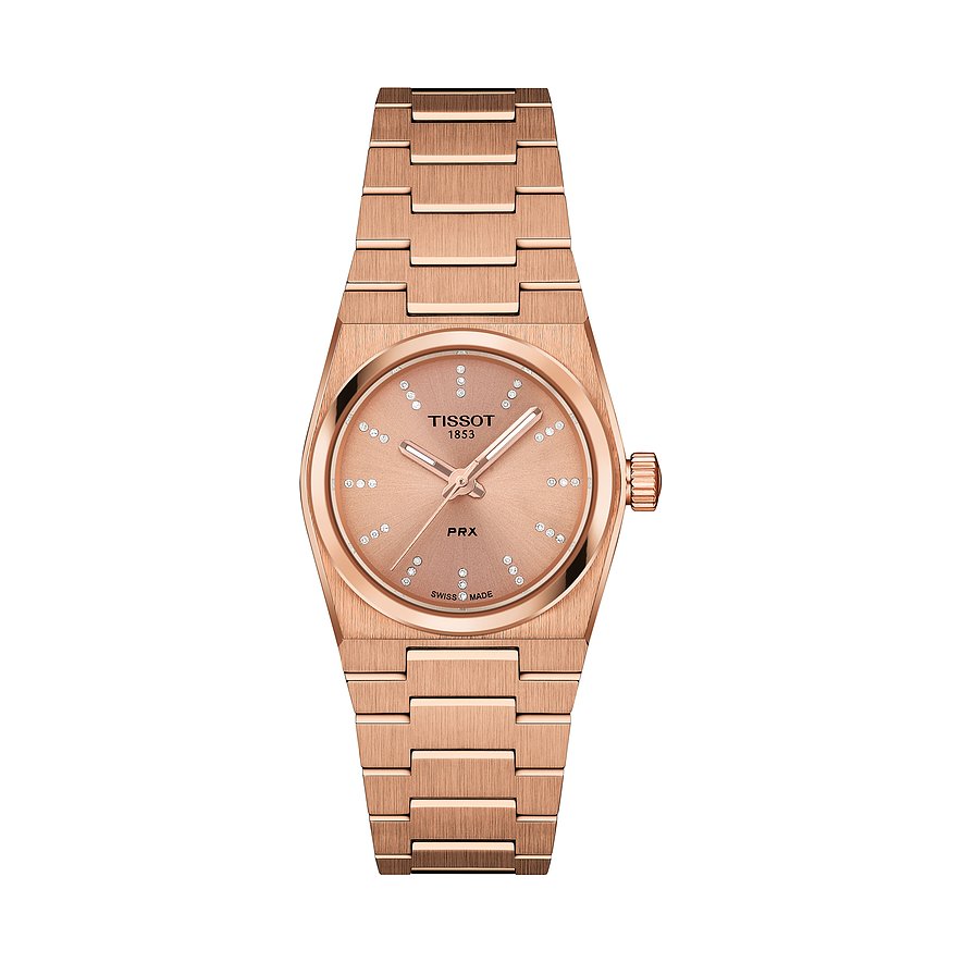 Tissot Damenuhr PRX Quartz T1370103350600, Damen, Edelstahl, Armband: Edelstahl, PVD beschichtet, Quarz, analog
