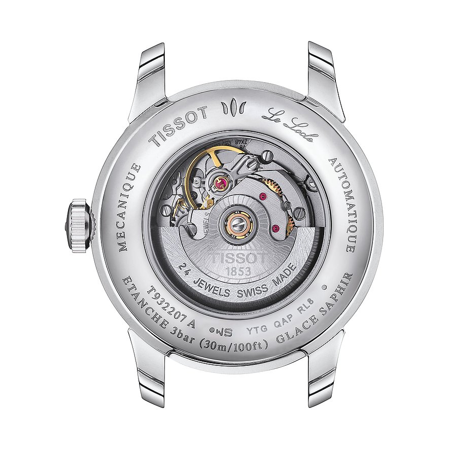 Tissot Damenuhr mit Edelstahlgehäuse, Automatikwerk und Diamanten.