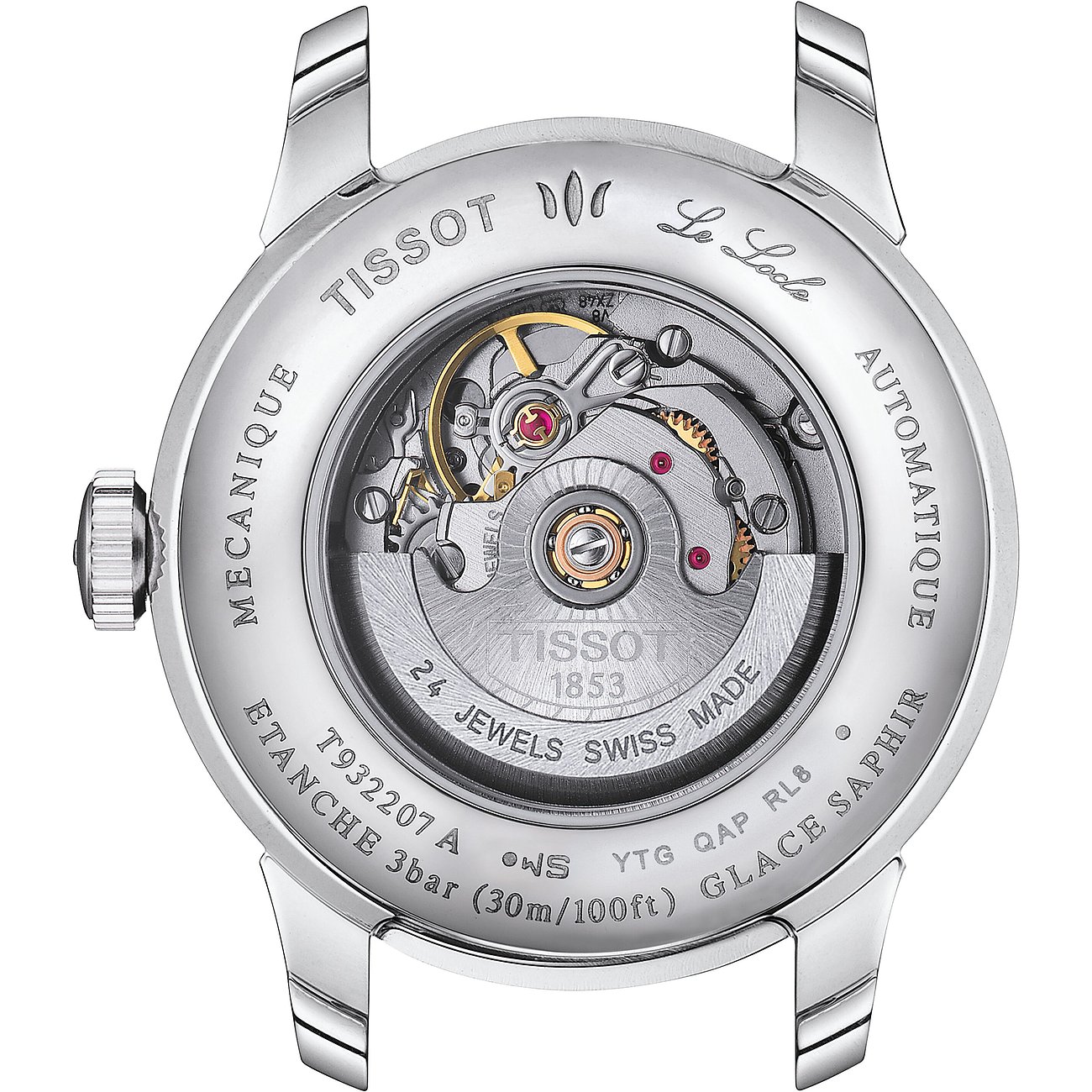 Tissot Damenuhr mit Edelstahlgehäuse, Automatikwerk und Diamanten.