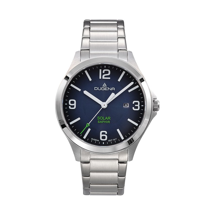Dugena Herrenuhr 4461147, Herren, Edelstahl, Armband: Edelstahl, Akku, analog