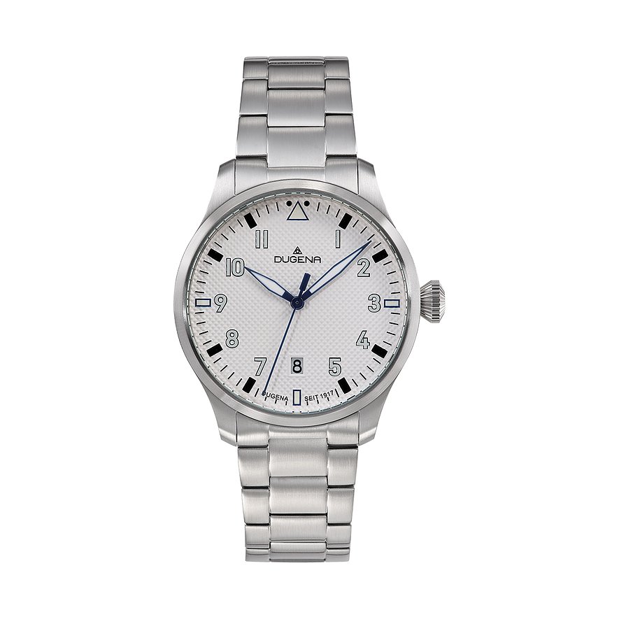 Dugena Herrenuhr Kappa Quarz 4461137, Herren, Edelstahl, Armband: Edelstahl, Quarz, analog