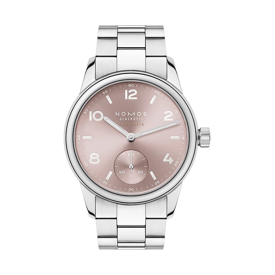 Nomos Glashütte Damenuhr Club Sport neomatik 34 rosé 756, Damen, Edelstahl, Armband: Edelstahl, Automatik, analog