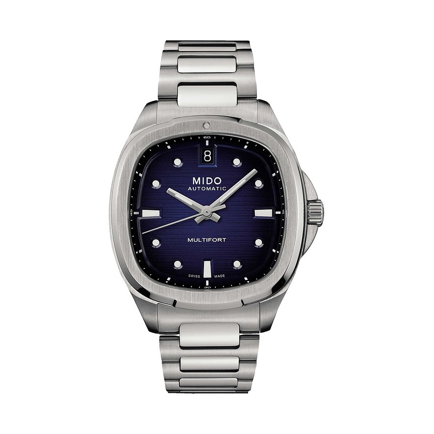 Mido Damenuhr Multifort TV 35 M0493071104100, Damen, Edelstahl, Armband: Edelstahl, Automatik, analog