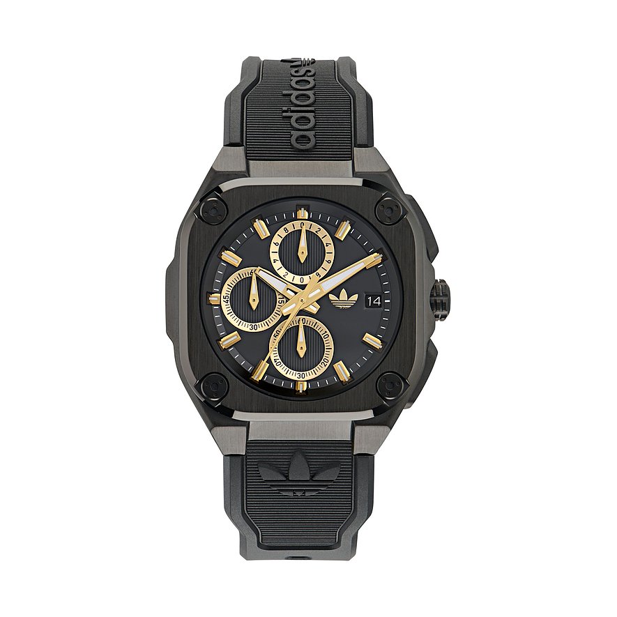 Adidas Herrenuhr AOFH24020, Herren, Edelstahl, Armband: Resin, analog