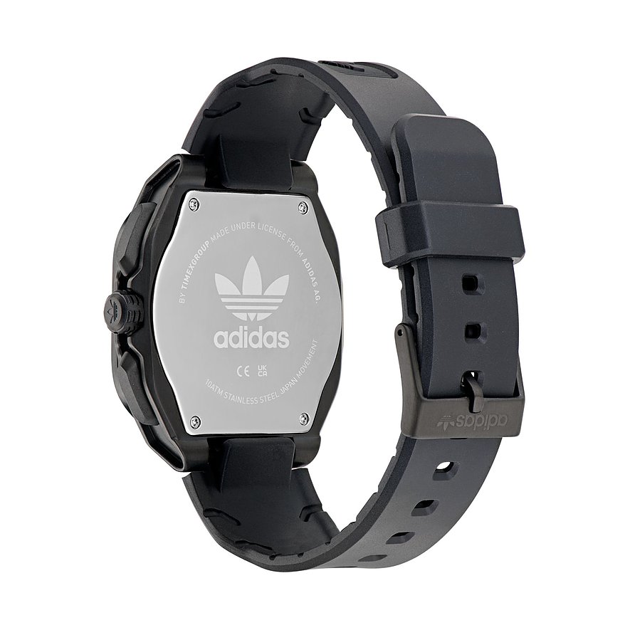 Adidas Herrenuhr mit Edelstahlgehäuse, analog, Japan-Uhrwerk.