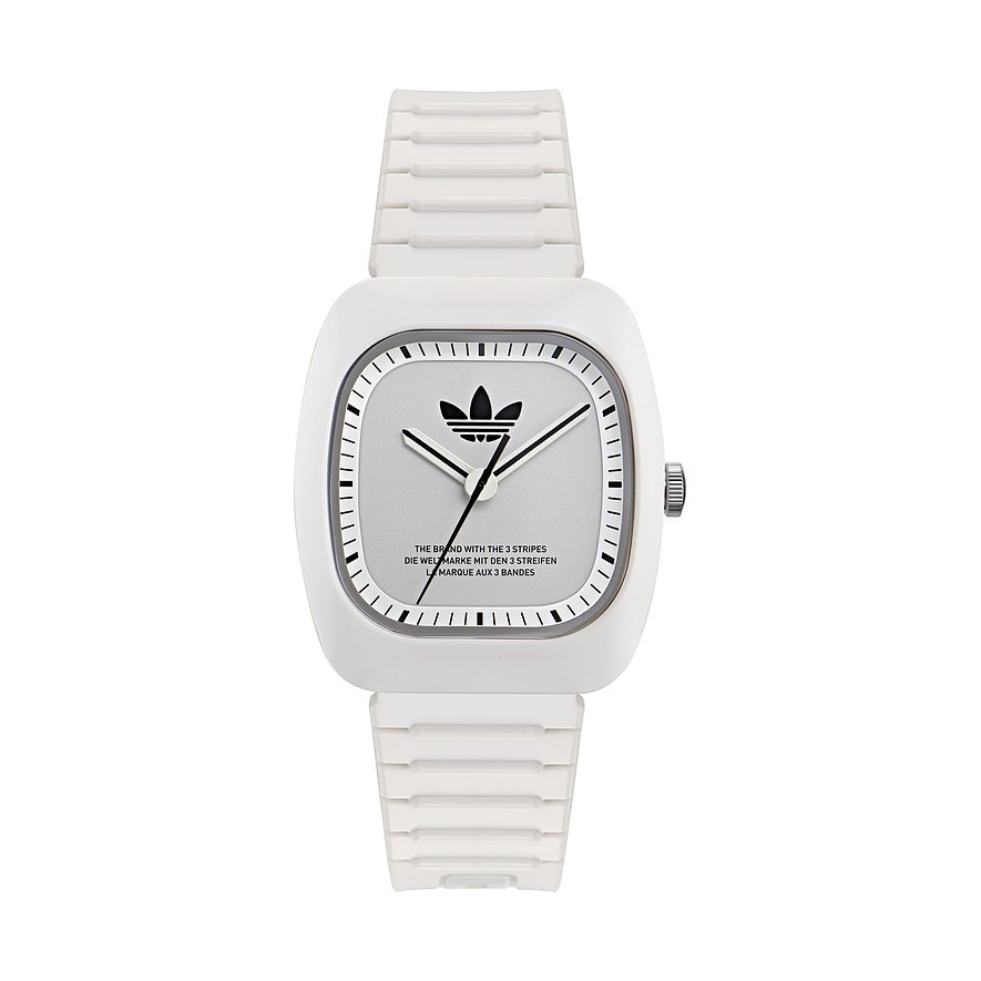 Adidas Unisexuhr AOSY24030, Unisex, Keramik, Armband: Kunststoff, recycelt, analog