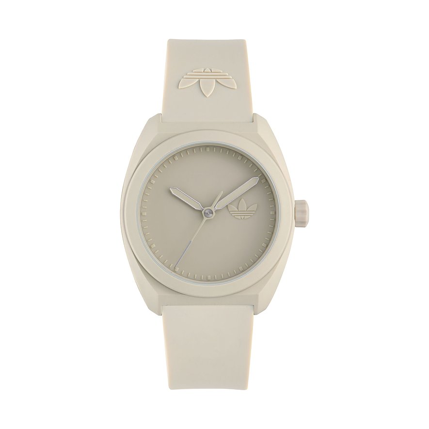 Adidas Unisexuhr AOST24055, Unisex, Keramik, Armband: Kunststoff, recycelt, analog