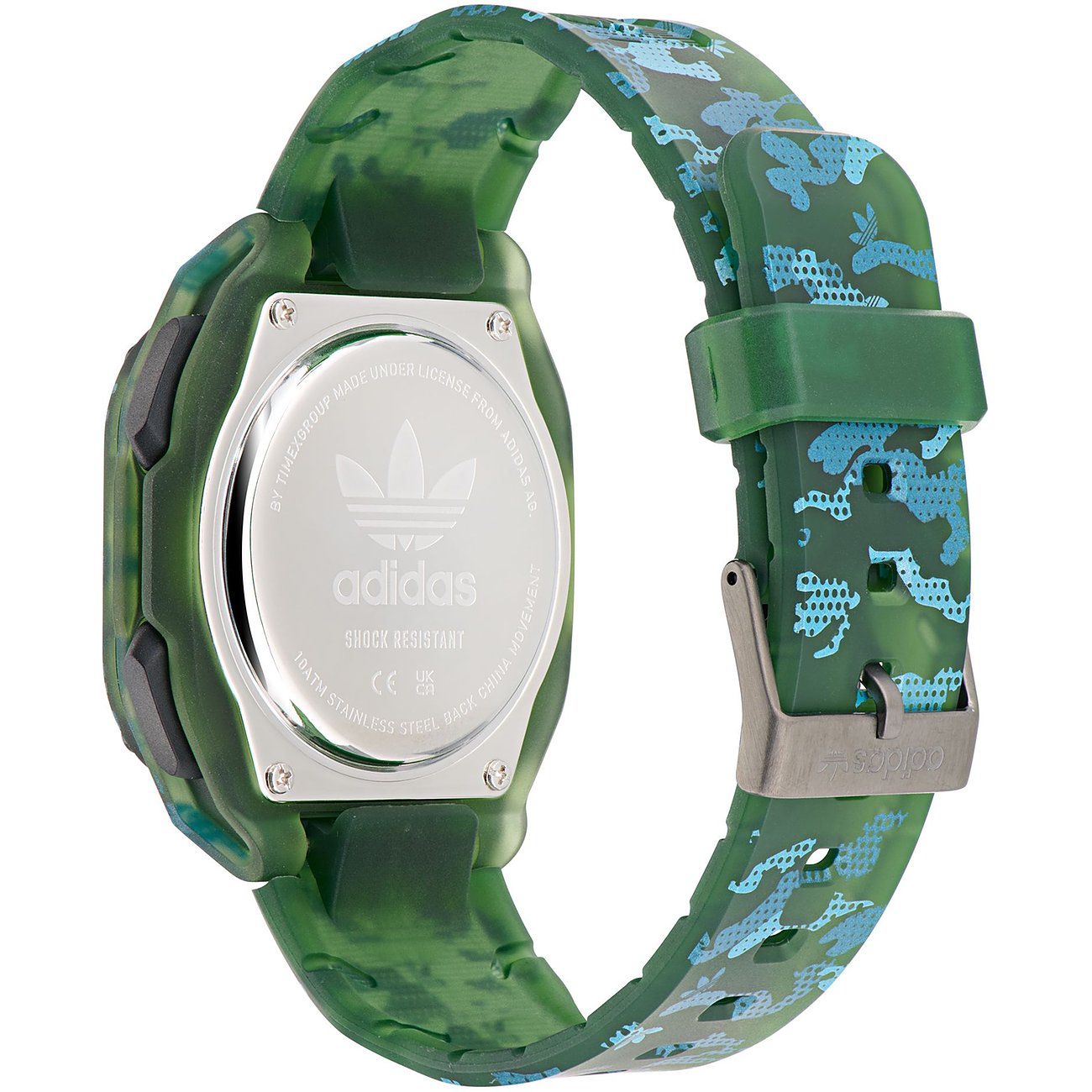 Adidas Herrenuhr mit Resin-Gehäuse und Tarnmuster.