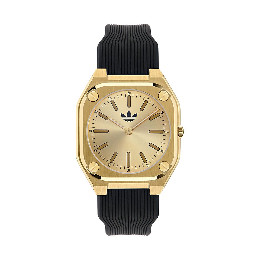 Adidas Unisexuhr AOFH24502, Unisex, Edelstahl, Armband: Silikon, analog