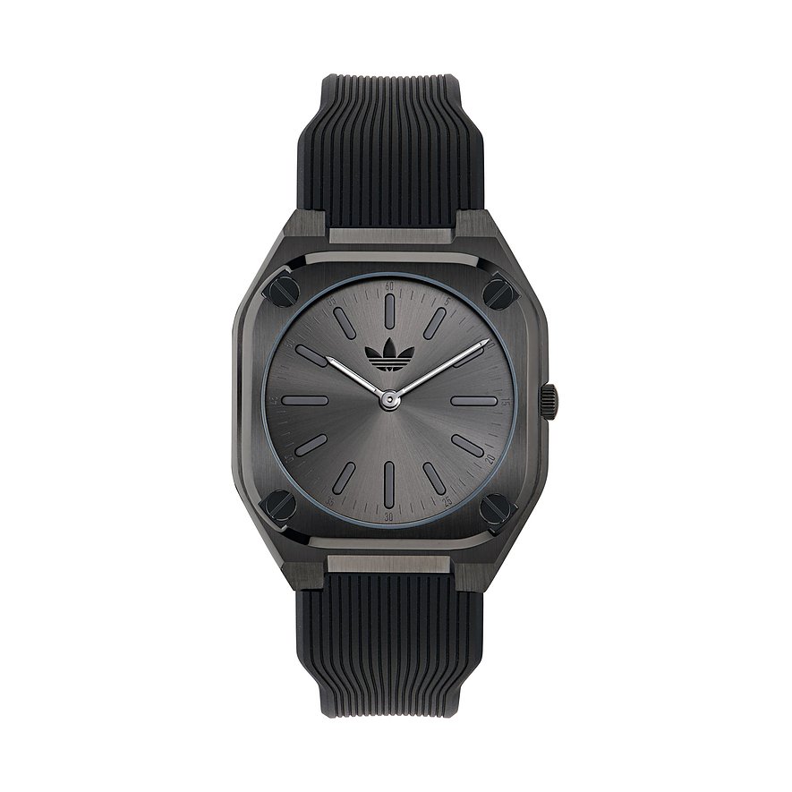 Adidas Unisexuhr AOFH24503, Unisex, Edelstahl, Armband: Silikon, analog