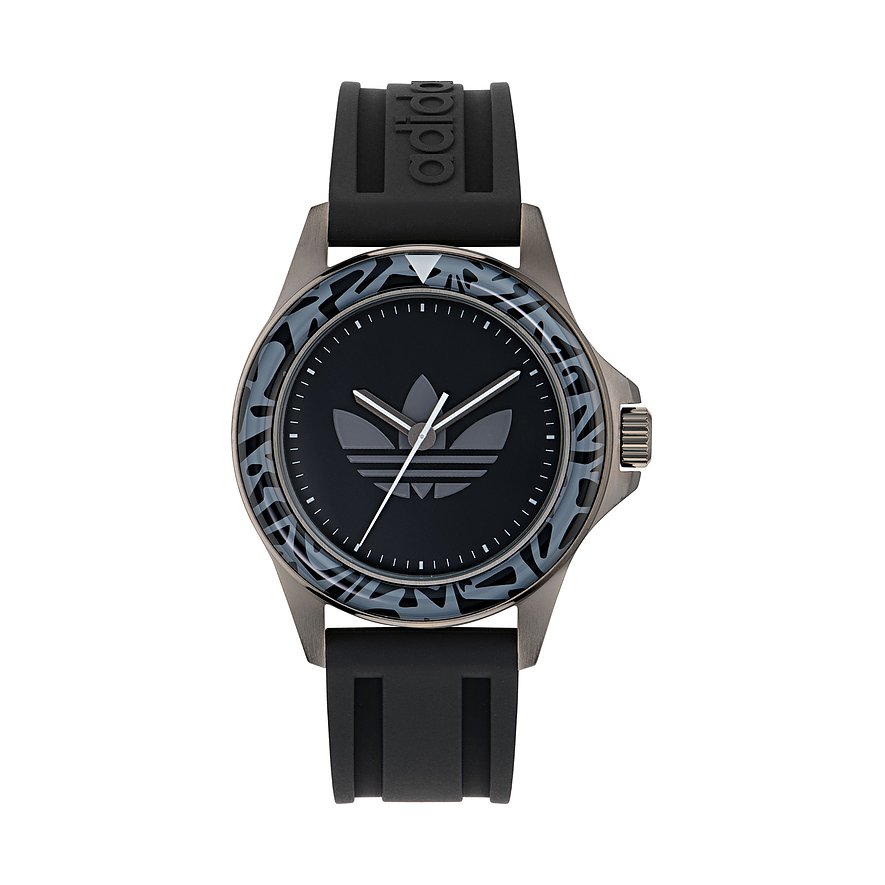 Adidas Unisexuhr AOFH24511, Unisex, Edelstahl, Armband: Silikon, analog