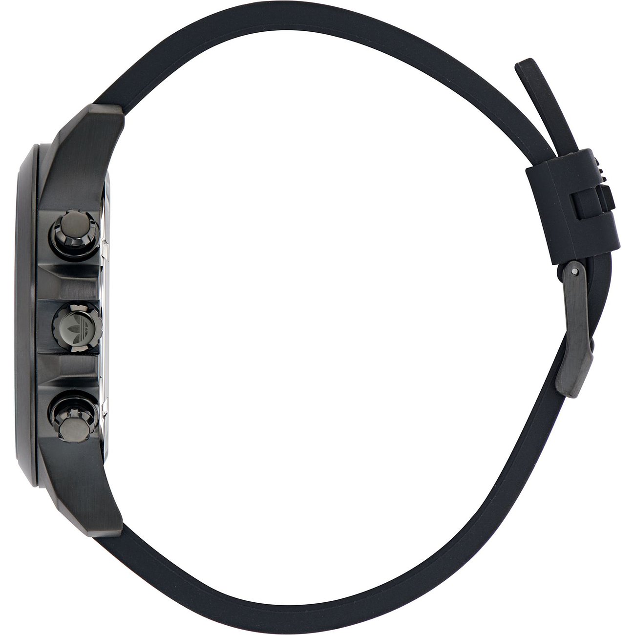 Adidas herreur med urkasse i rustfrit stål og sort rem.