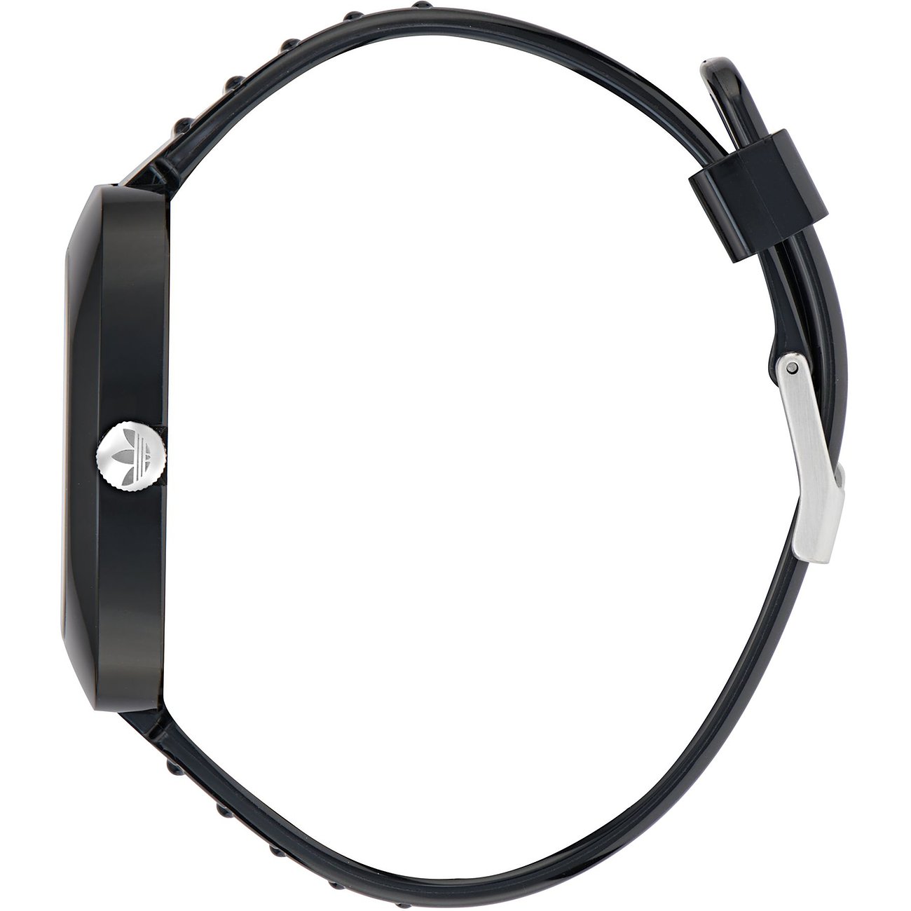 Montre unisexe Adidas avec boîtier en céramique et bracelet noir.