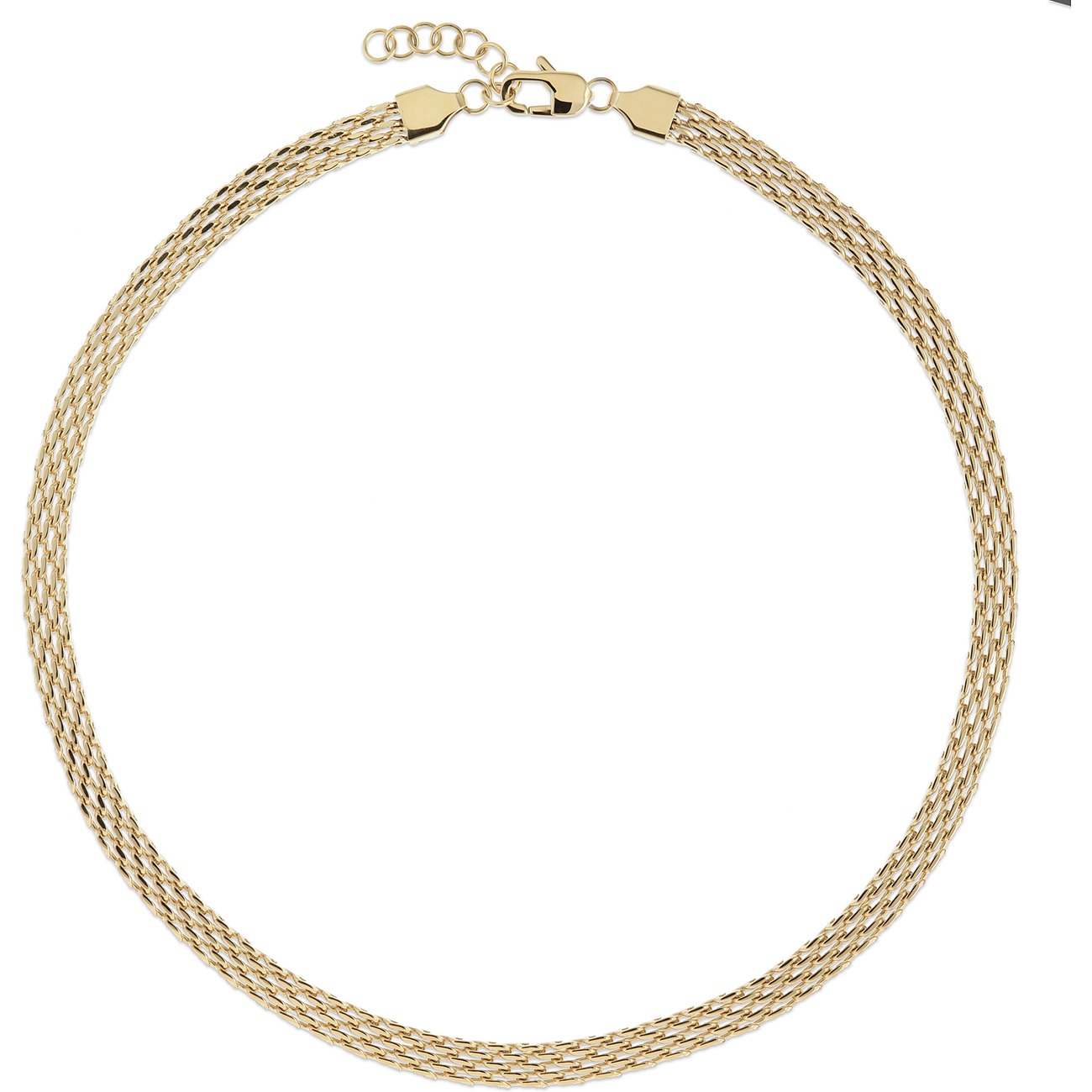 GMK Collection Halsketting van roestvrij staal, drievoudige ketting.