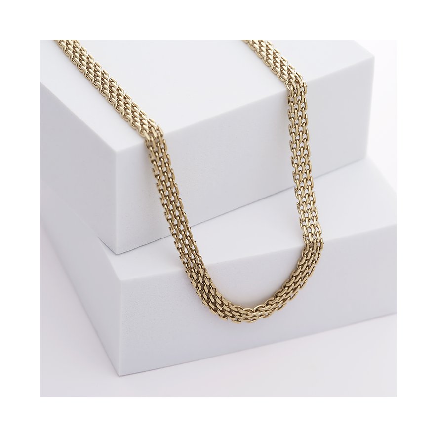 GMK Collection Halsschmuck aus Edelstahl mit breiter Gliederkette.