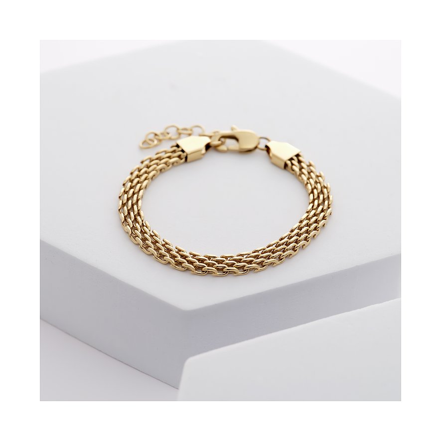 GMK Collection Armband aus Edelstahl mit dreireihiger Kette.