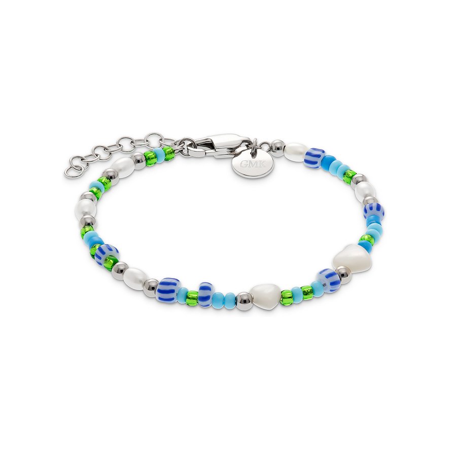 GMK Collection Armband, Muschelkern, Damen, Edelstahl, Perle, Kunststoff, mehrfarbig