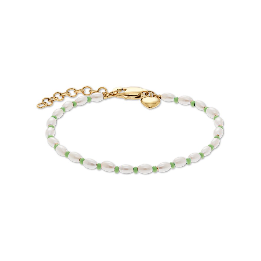 GMK Collection Armband, Muschelkern, Damen, Edelstahl, Perle, mehrfarbig