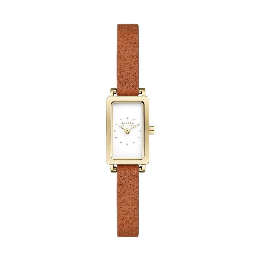 2. Chance - Skagen Damenuhr SKW3149, Damen, Edelstahl, Armband: Leder, Quarz, analog