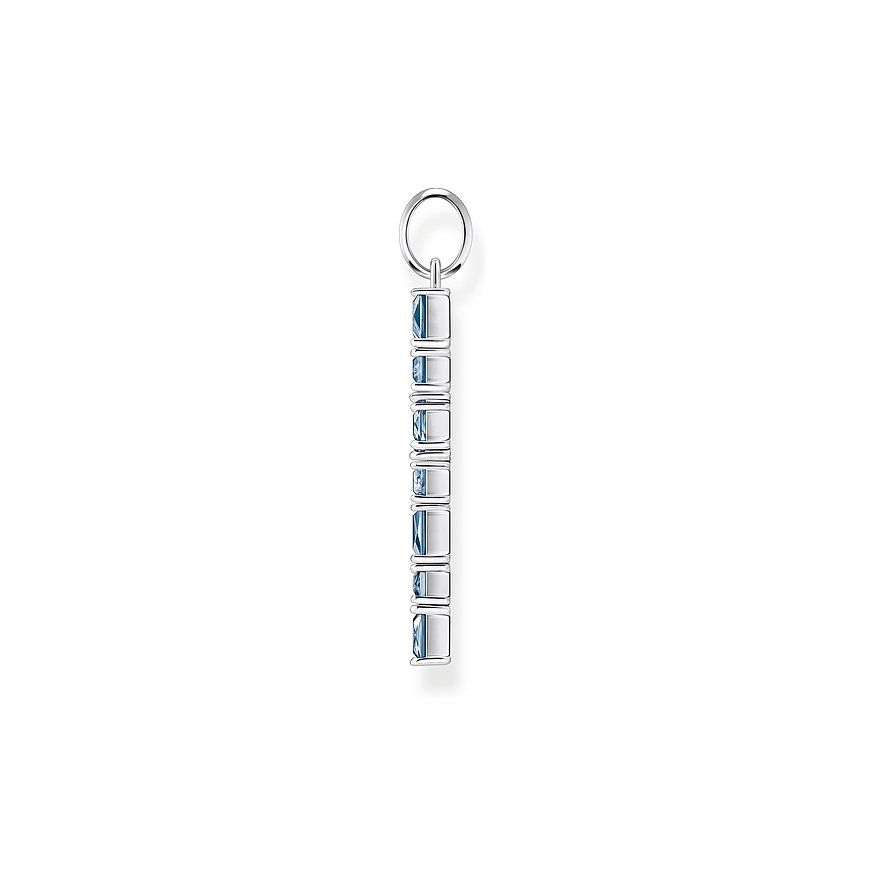 Thomas Sabo Anhänger aus 925er Silber mit blauen Spinellen.