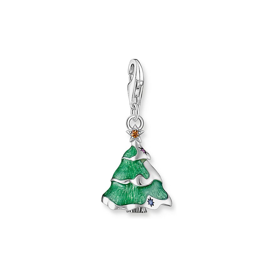 Thomas Sabo Charm, Zirkonia, Damen, 925er Silber, Emaille, mehrfarbig