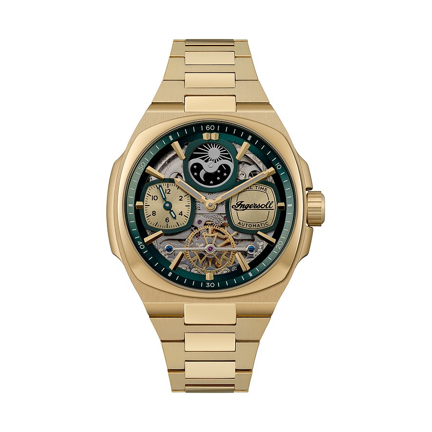 Ingersoll Herrenuhr The Spirit I15803, Herren, Edelstahl, Armband: Edelstahl, Automatik, analog