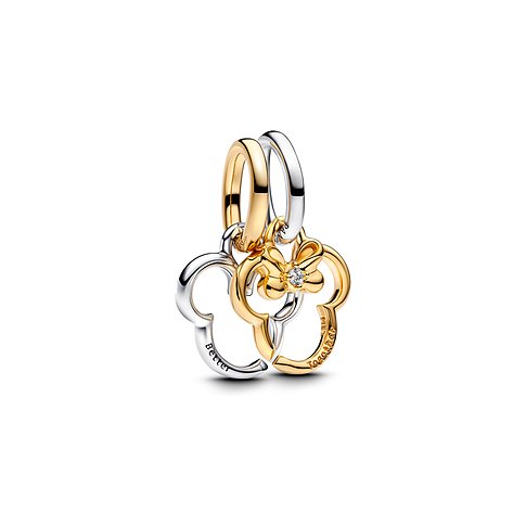 Pandora Anhängeschmuck aus 925er Silber und 585er Gelbgold mit Zirkonia.