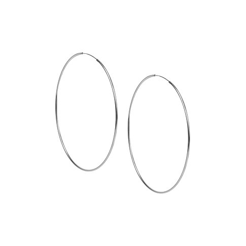 FAVS Ohrringe aus 925er Silber, poliert, als Creolen.