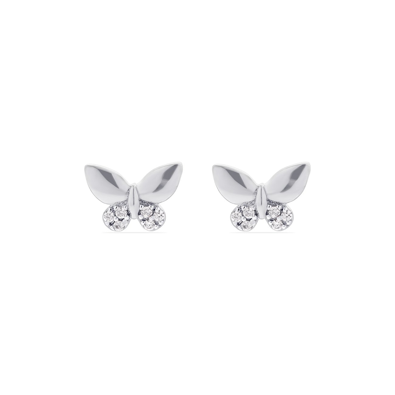 FAVS Ohrringe aus 925er Silber mit Zirkonia im Schmetterlingsdesign.