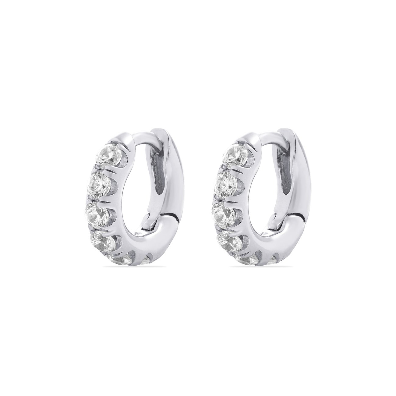 FAVS øreringe af 925 sterling sølv med hvide zirkoner.