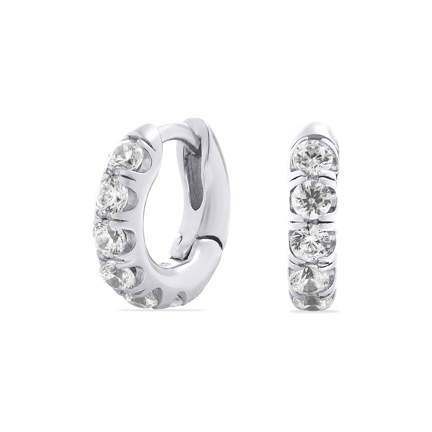 FAVS øreringe af 925 sterling sølv med hvide zirkoner.