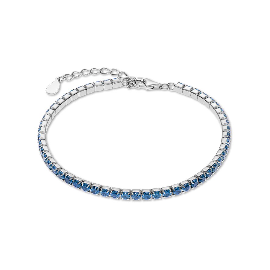 CHRIST armband i 925 silver med blå zirkoner.