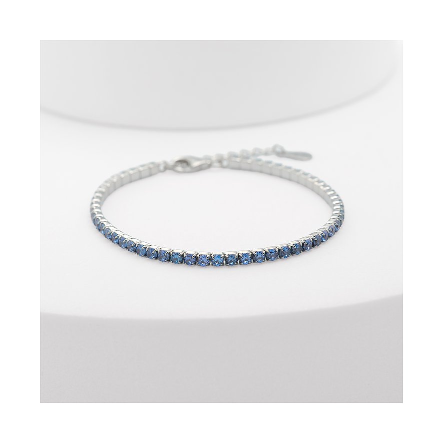 CHRIST armband i 925 återvunnet silver med blå zirkoner.