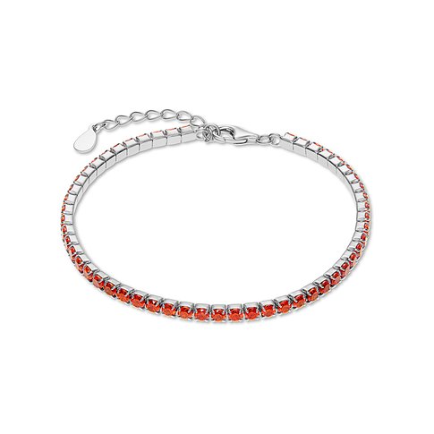 CHRIST Armband aus 925er recyceltem Silber mit orangefarbenen Zirkonia.