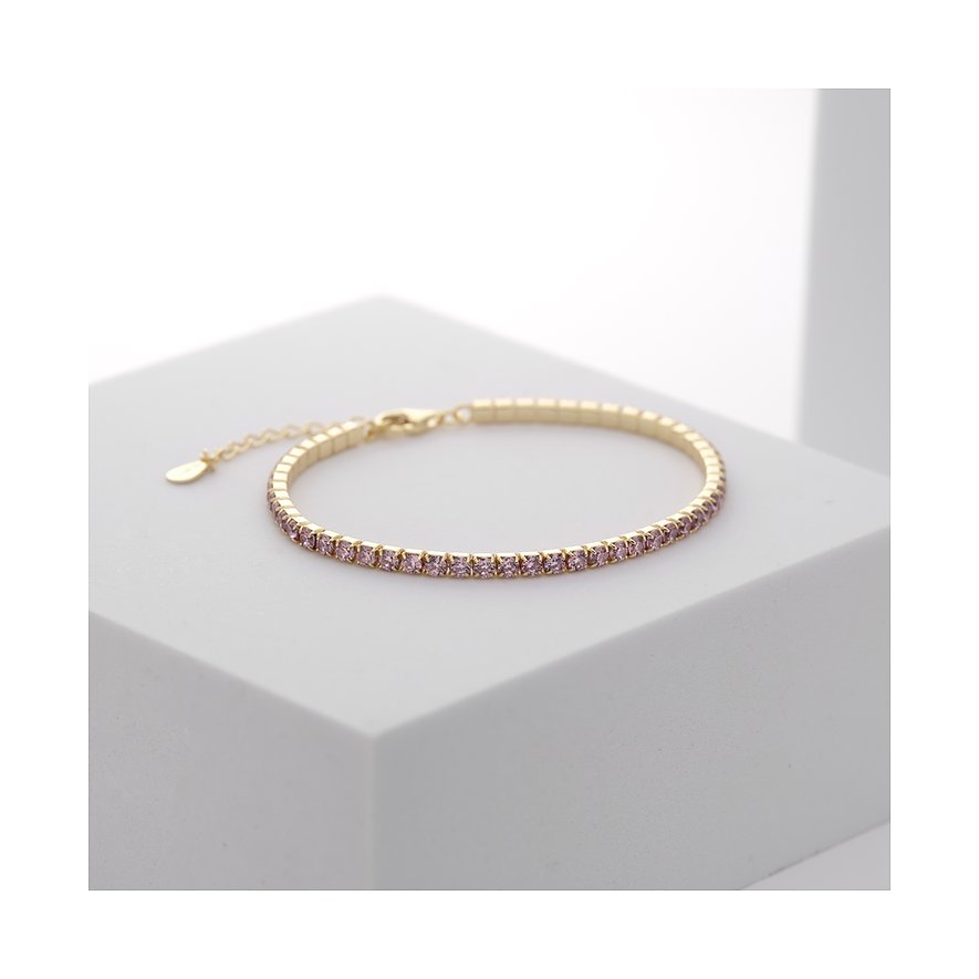 CHRIST Armband aus 925er recyceltem Silber mit rosa Zirkonia.