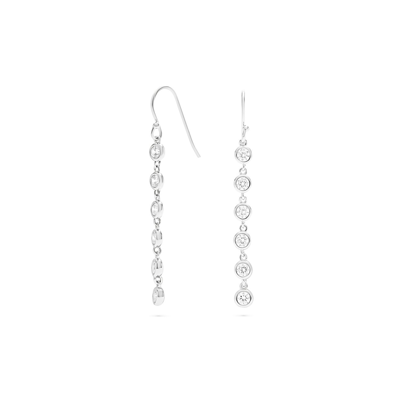 FAVS örhängen i 925 silver med kubisk zirkonia.