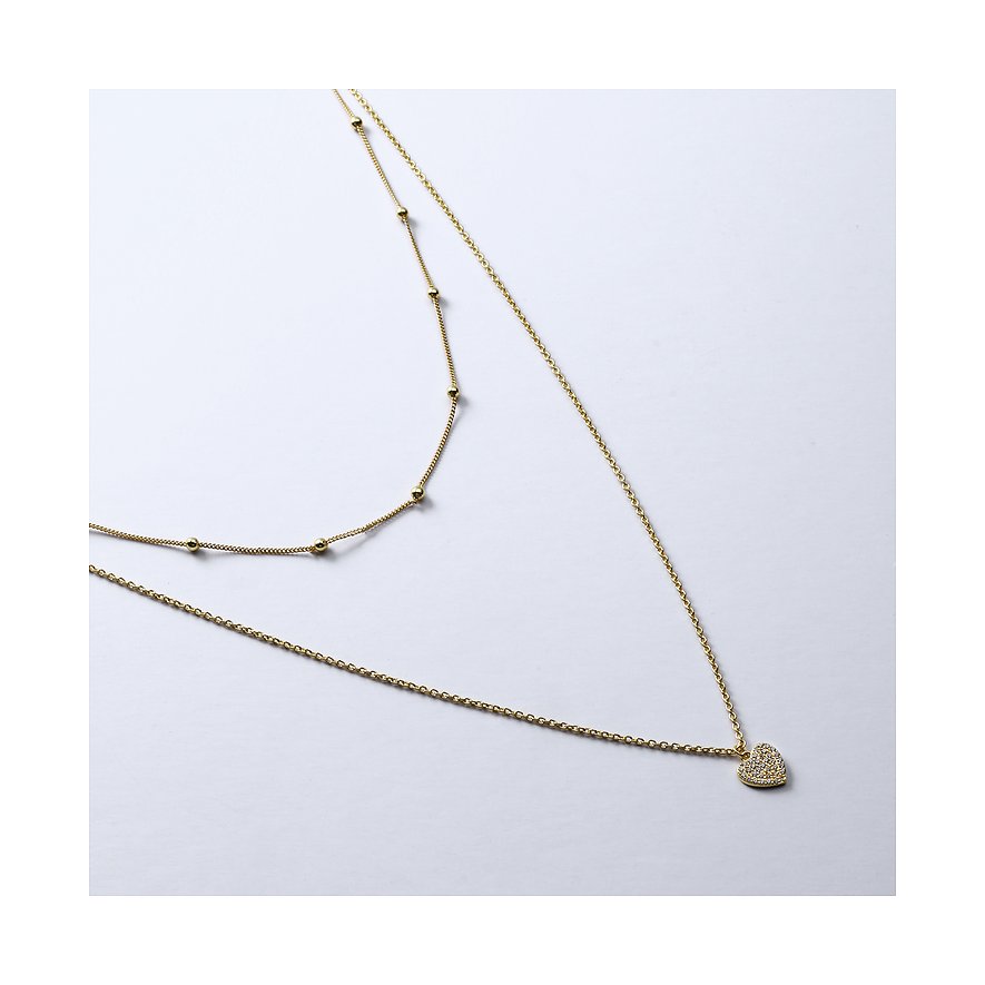 CHRIST Damen-Halskette aus 925er recyceltem Silber mit Zirkonia.