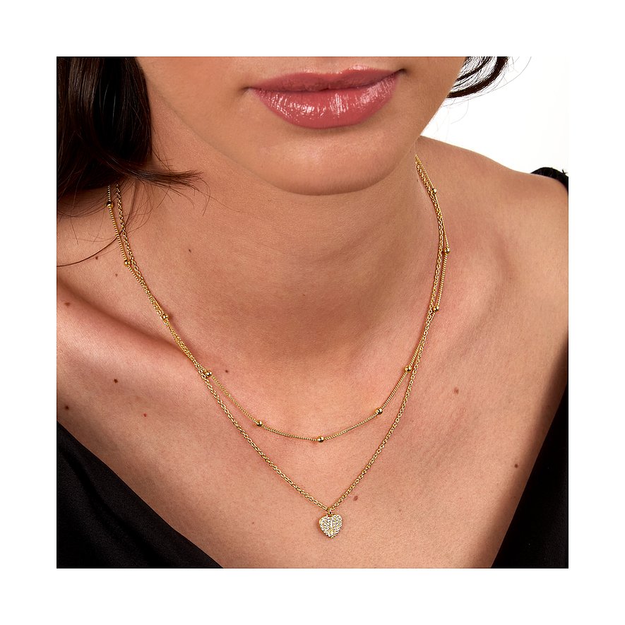 CHRIST Halsschmuck aus 925er recyceltem Silber mit Zirkonia.